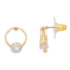 Dana Buchman Simulated Crystal Double Hoop Earrings, Women's, Gold