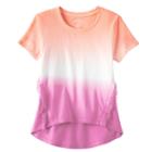 Girls 7-16 & Plus Size Mudd&reg; Tie-dye Ombre Fringe Tee, Girl's, Size: 10, Lt Orange