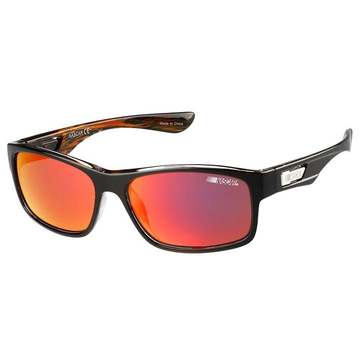 Men's Nascar Racerx Polarized Rectangular Sunglasses, Natural