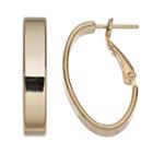 14k Gold-plated Oval Hoop Earrings, Women's