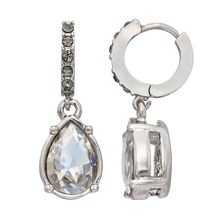 Simply Vera Vera Wang Nickel Free Hoop Teardrop Earrings, Women's, Med Brown