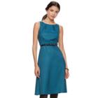 Women's Elle&trade; Pleated Midi Dress, Size: Small, Blue Other
