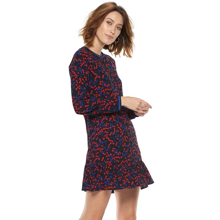 Women's Popsugar Flounce-hem Mini Dress, Size: Xl, Oxford