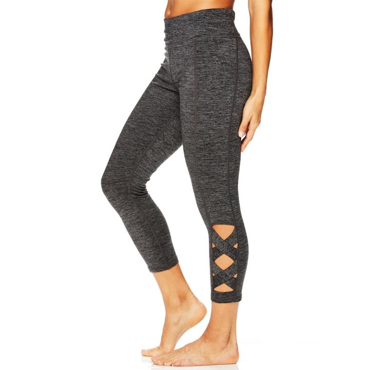 Women's Gaiam Om Lotus Yoga Capri Leggings, Size: Xs, White