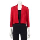 Women's Ronni Nicole Solid Shrug Cardigan, Size: Large, Red