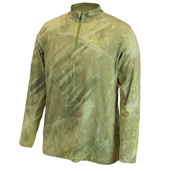 Men's Realtree Cast Performance Quarter-zip Windshirt, Size: Small, Dark Green