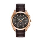 Bulova Men's Curv Leather Chronograph Watch - 97a124, Brown
