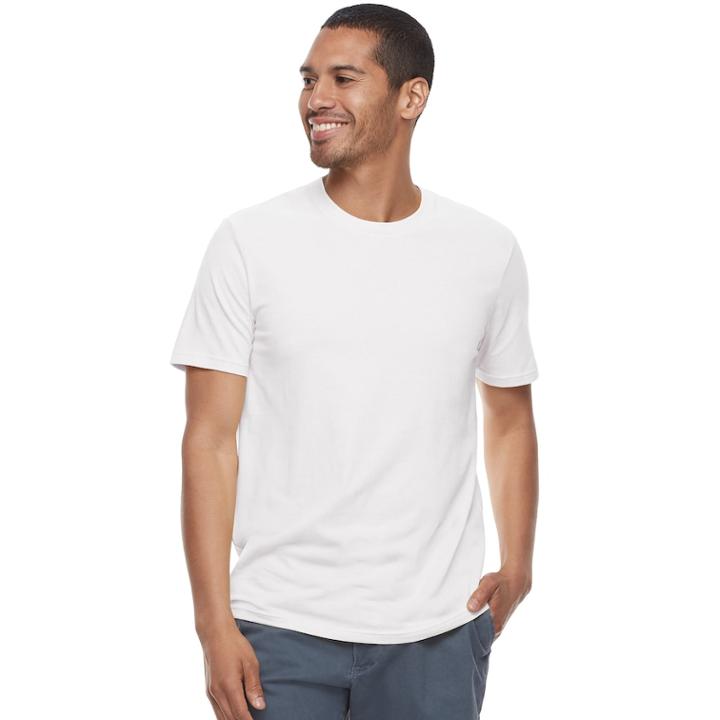 Men's Sonoma Goods For Life&trade; Classic-fit Supersoft Crewneck Tee, Size: Xxl, White