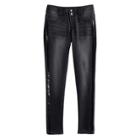 Girls 7-16 & Plus Size So&reg; Sequin Side-stripe Black Skinny Jeans, Size: 14