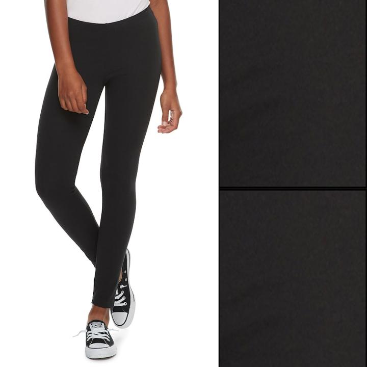 Juniors' So&reg; 2-pack Long Leggings, Teens, Size: Xl, Black