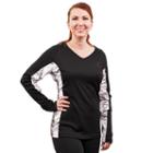Huntworth Lifestyle Colorblock V-neck Hiking Top - Women's, Size: Small, Black