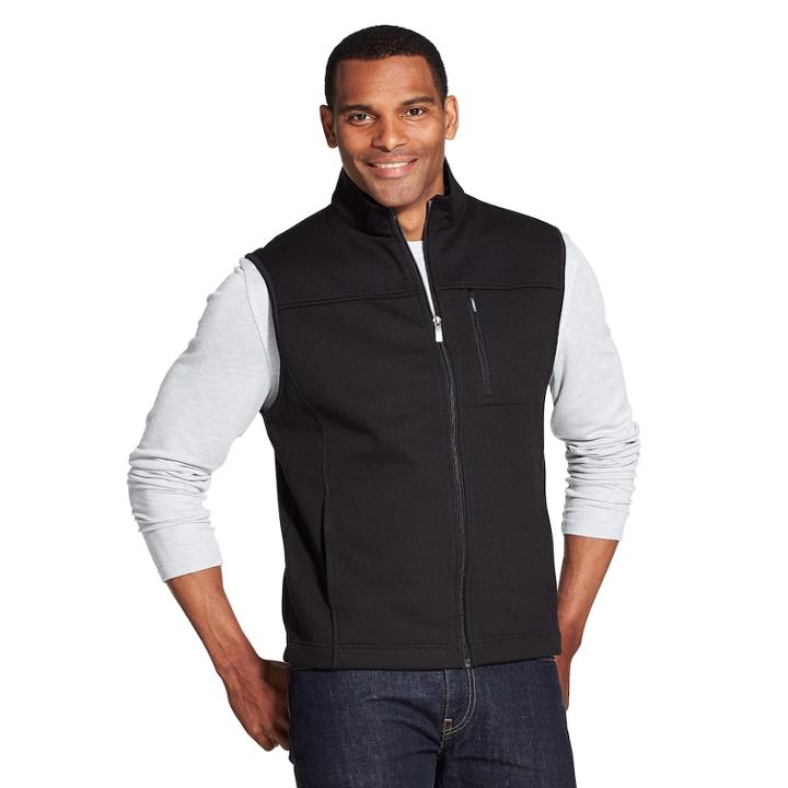 Men's Van Heusen Traveler Classic-fit Fleece Vest, Size: Xxl, Black