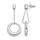 Dana Buchman Chained Hoop Drop Earrings, Women's, Silver