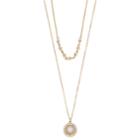Lc Lauren Conrad Double Strand Simulated Pearl Necklace, Women's, White
