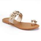 Candie's&reg; Floral Strap Sandals, Women's, Size: Medium, Pink Ovrfl