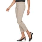 Women's Dana Buchman Lace-up Pull On Ankle Pants, Size: Medium, Dark Brown