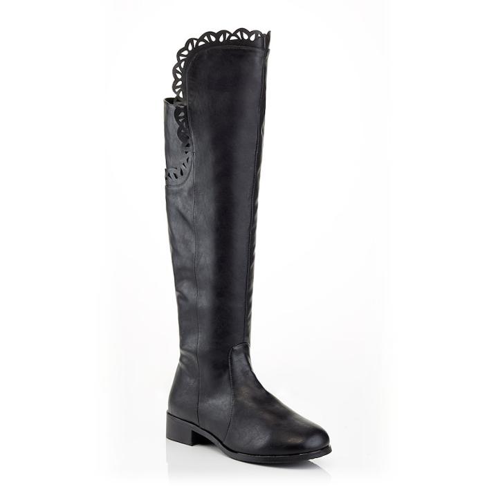 Henry Ferrera Marina Women's Knee High Boots, Size: Medium (7.5), Black