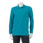 Men's Croft & Barrow&reg; Classic-fit Pique Performance Polo, Size: Large, Turquoise/blue (turq/aqua)