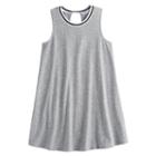 Girls 7-16 Love, Fire Ribbed Ringer Tank Dress, Girl's, Size: Xl, Med Grey