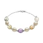 Sterling Silver Gemstone Beaded Bracelet, Women's, Size: 7.5, Multicolor