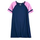 Girls 7-16 So&reg; Raglan Varsity Tee Dress, Size: L/12, Dark Blue