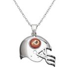Washington Redskins Sterling Silver Helmet Pendant Necklace, Women's, Size: 18