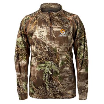 Men's Scent-lok Baseslayers Savanna Attack Quarter-zip Pullover, Size: Xl, Light Grey
