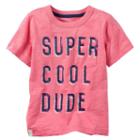 Boys 4-8 Carter's Short Sleeve Super Cool Dude Pocket Tee, Boy's, Size: 8, Pink