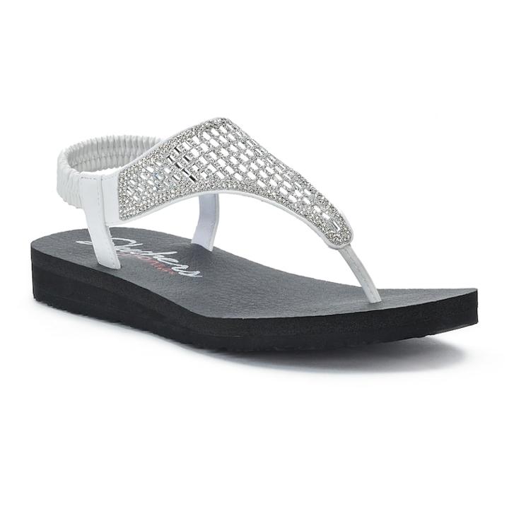 Women's Skechers Meditation Rock Crown Sandals, Size: 7, White