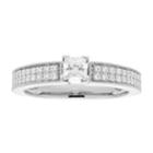 14k Gold Princess Cut 3/4 Carat T.w. Igl Certified Diamond Engagement Ring, Women's, Size: 10, White
