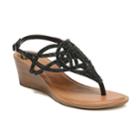 Fergalicious Charity Women's Wedge Sandals, Size: Medium (11), Black