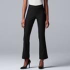 Petite Simply Vera Vera Wang Modern Twill Mid-rise Bootcut Pants, Women's, Size: M Petite, Black