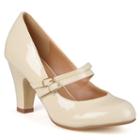 Journee Collection Wendy Mary Janes, Girl's, Size: 8 Wide, Beig/green (beig/khaki)