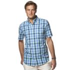 Big & Tall Chaps Classic-fit Plaid Poplin Button-down Shirt, Men's, Size: 2xb, Blue
