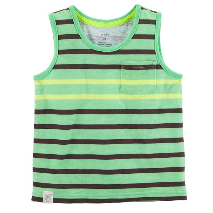 Boys 4-8 Carter's Striped Tank Top, Size: 4/5, Green Stripe