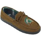 Men's Michigan State Spartans Microsuede Moccasins, Size: 11, Brown