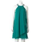 Women's Scarlett Beaded Halter Dress, Size: 4, Med Green