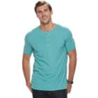 Big & Tall Sonoma Goods For Life&trade; Supersoft Stretch Henley, Men's, Size: Xxl Tall, Turquoise/blue (turq/aqua)