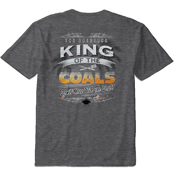 Men's Newport Blue King Of The Coals Tee, Size: Medium, Dark Grey