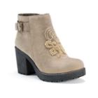 Muk Luks Kendra Women's Ankle Boots, Girl's, Size: 7, Beig/green (beig/khaki)