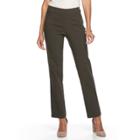 Women's Briggs Millennium Straight-leg Pull-on Pants, Size: 8, Dark Green