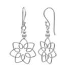 Primrose Sterling Silver Wire Flower Earrings, Women's