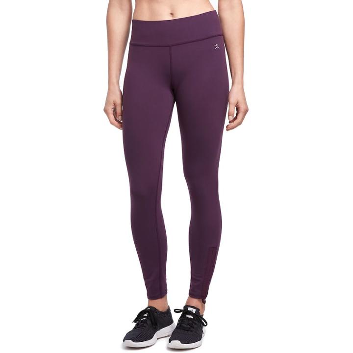 Women's Danskin Adjustable Hem Ankle Leggings, Size: Medium, Drk Purple