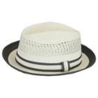 Men's Country Gentleman Noah Pork Pie Sun Hat, Size: Small, White
