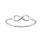 Itsy Bitsy Sterling Silver Infinity Ring, Women's, Size: 7, Grey