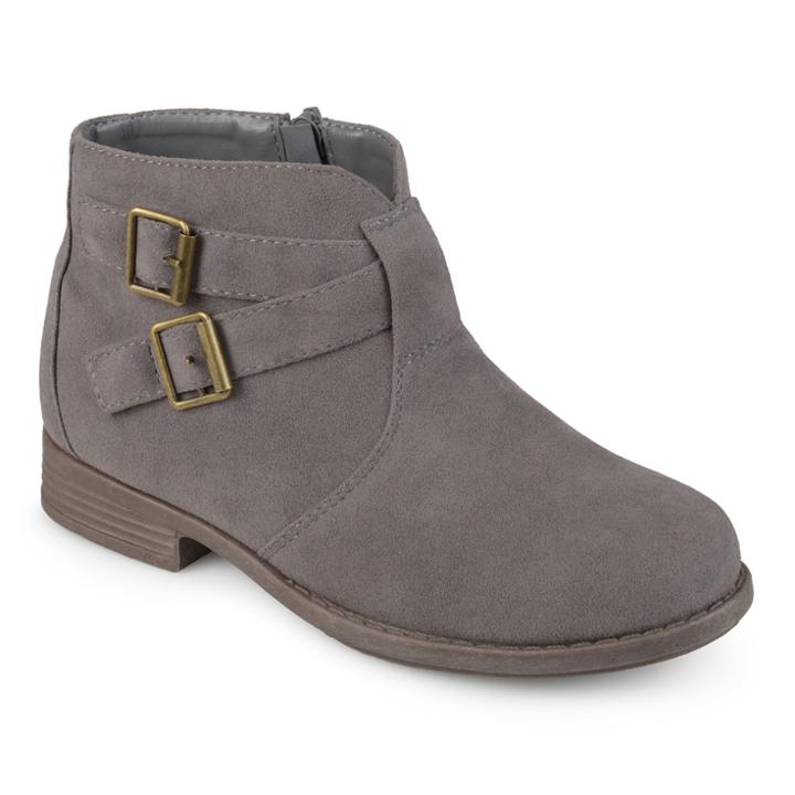 Journee Collection Tazley Girls' Ankle Boots, Size: 1, Grey