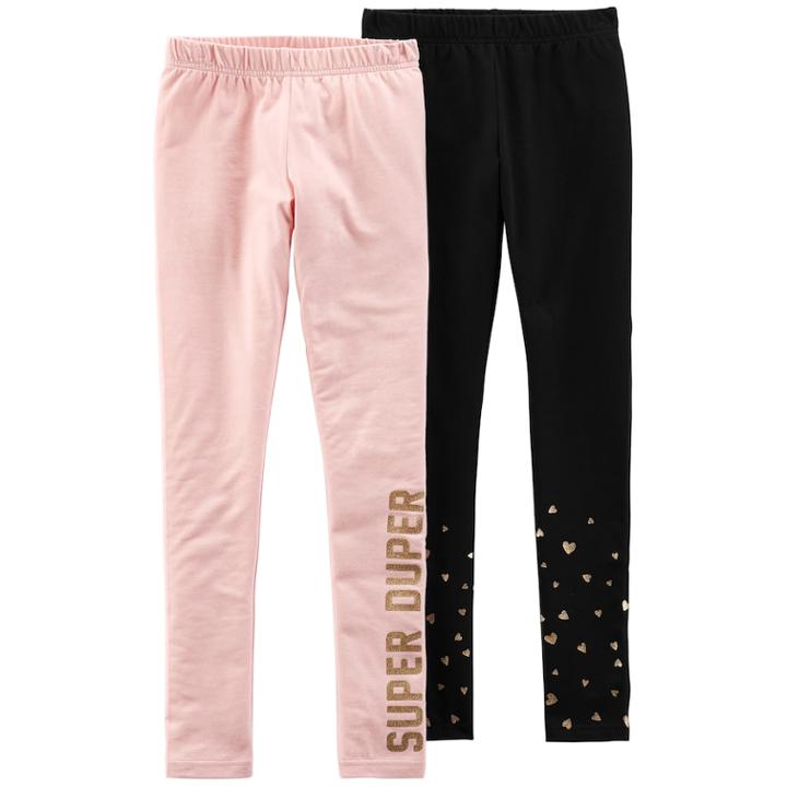 Girls 4-14 Carter's Super Duper Leggings Set, Size: 8, Multi