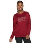 Women's Nike Therma Fleece Logo Training Top, Size: Xl, Med Red