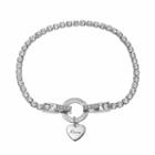 Brilliance Mother Daughter Heart Charm Tennis Bracelet With Swarovski Crystals, Women's, Size: 7, White