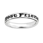 Stacks And Stones Sterling Silver Best Friends Stack Ring, Women's, Size: 6, Black